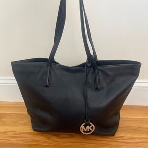 Michael Kors Black Pebbled Leather Tote